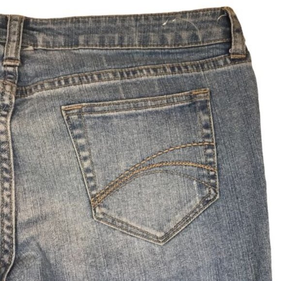 Decree Women Blue Denim 34x31 Bootcut Distressed Ripped Jeans Size 11 - Picture 10 of 12